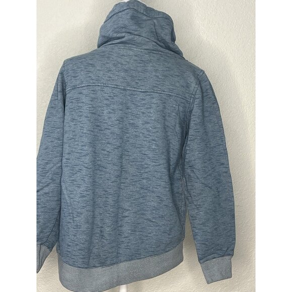 Women’s Columbia Sweatshirt High Neck Collar With Drawstrings Sz S Blue - Picture 7 of 9